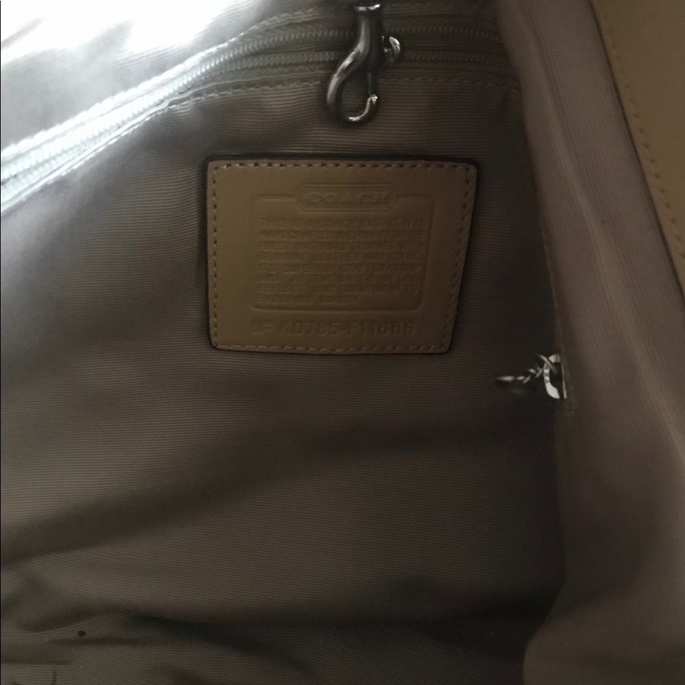 Coach Hobo canvas bag w/suede
